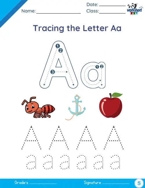 Tracing the Letter Aa
