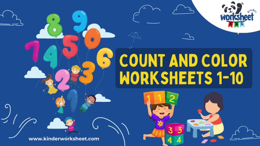 count and color worksheets 1–10