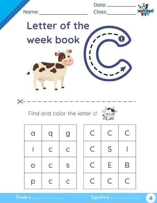 Find and color the letter c!