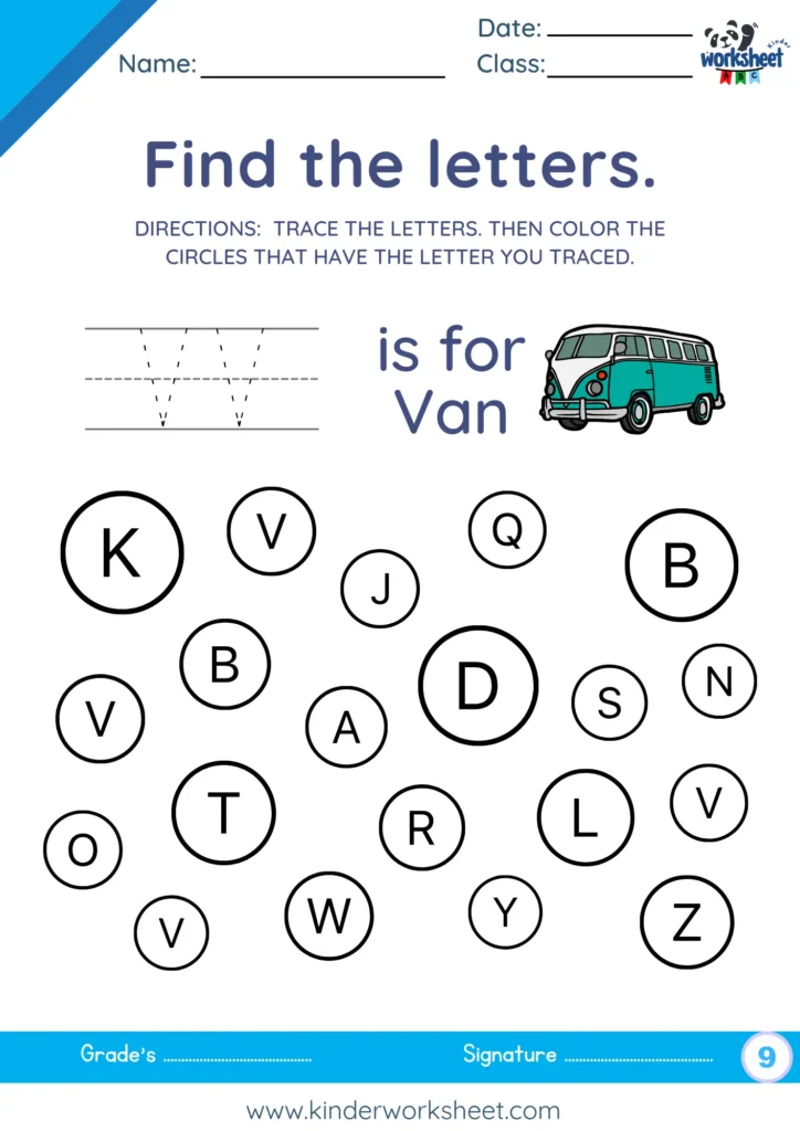 Find the letters V