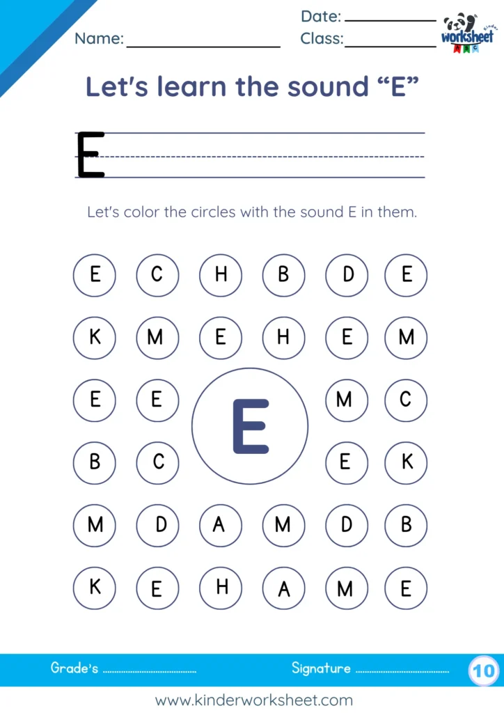 Let's learn the sound “E”