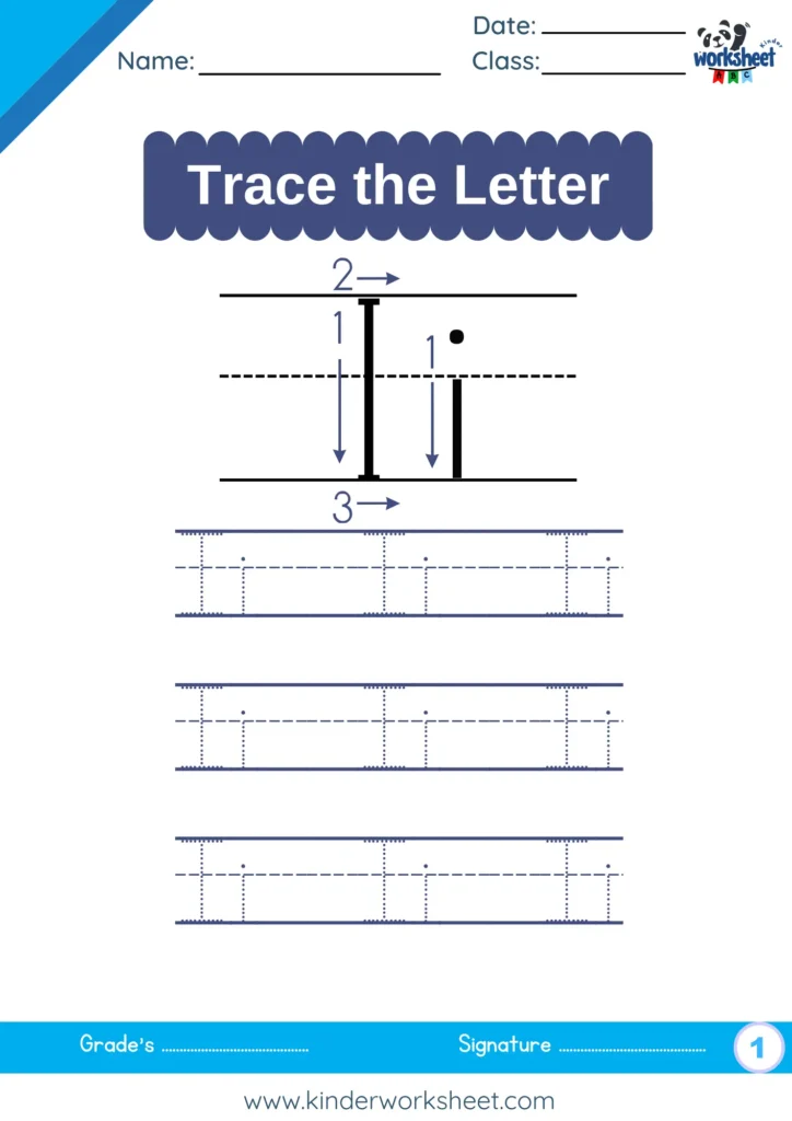 Trace the Letter Ii.