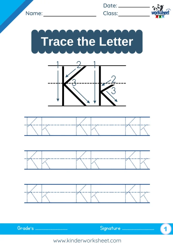 Trace the Letter K.