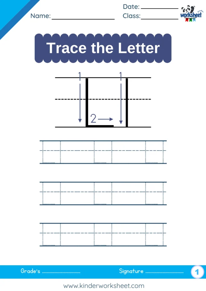 Trace the Letter L.