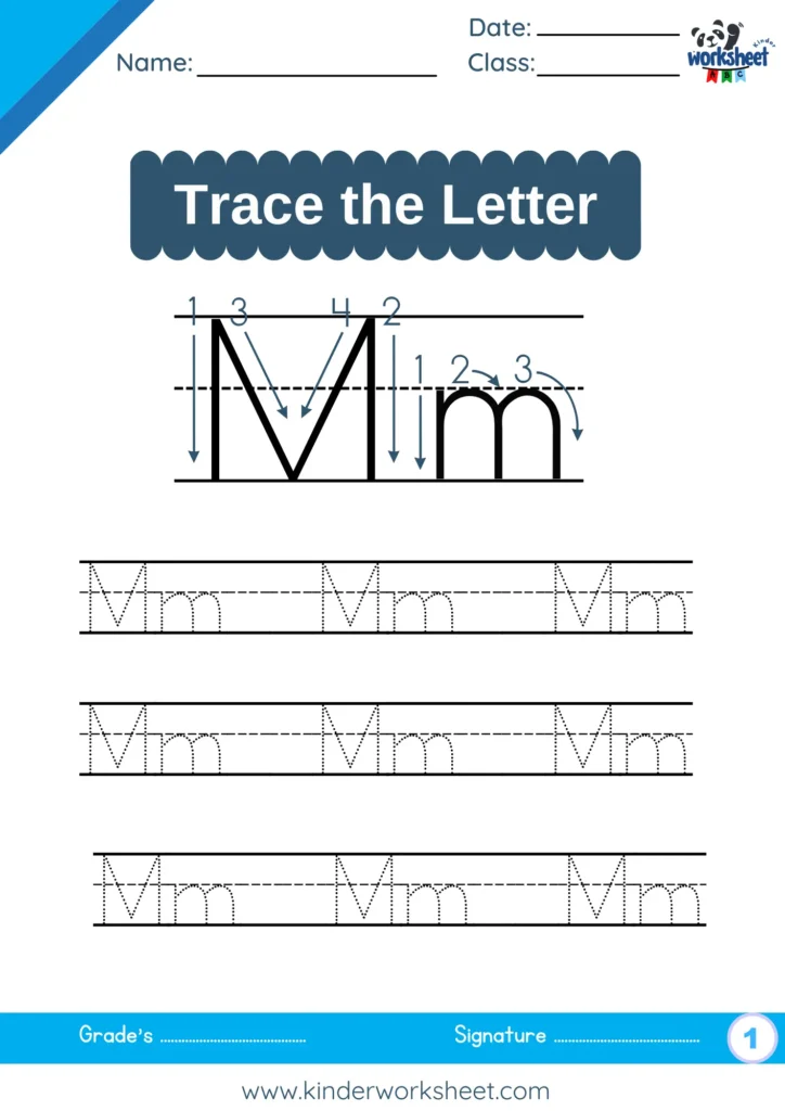 Trace the Letter M.