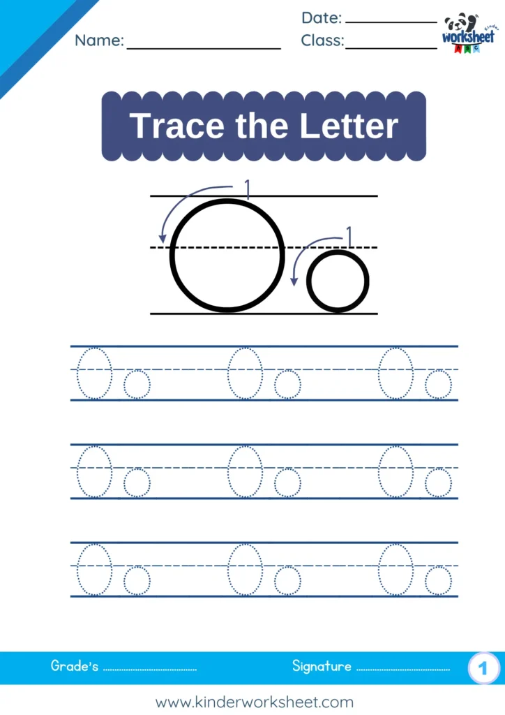 Trace the Letter O