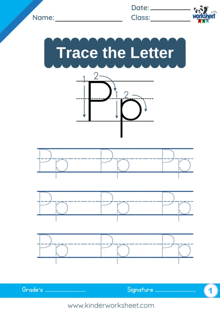 Trace the Letter P.