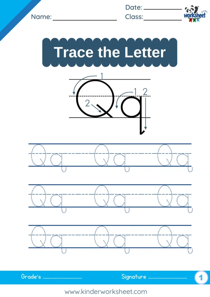 Trace the Letter Q.