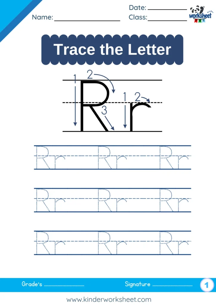Trace the Letter R