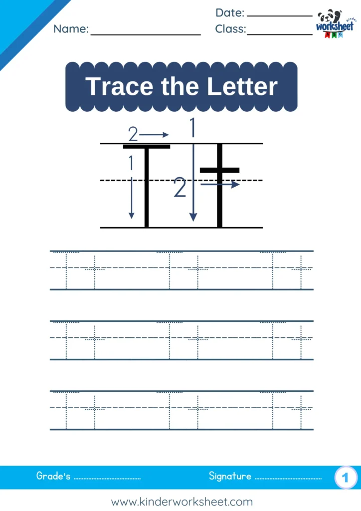 Trace the Letter T