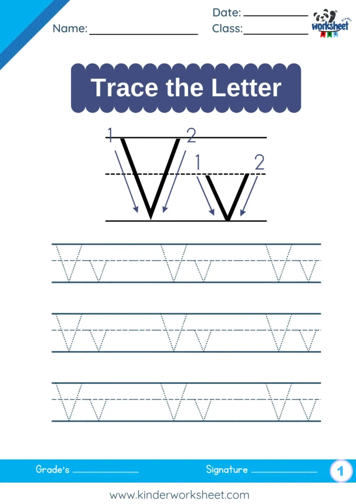 Trace the Letter V