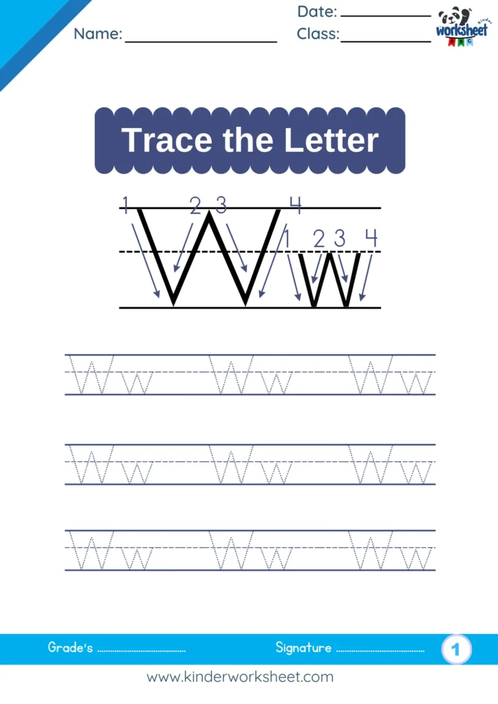 Trace the Letter W