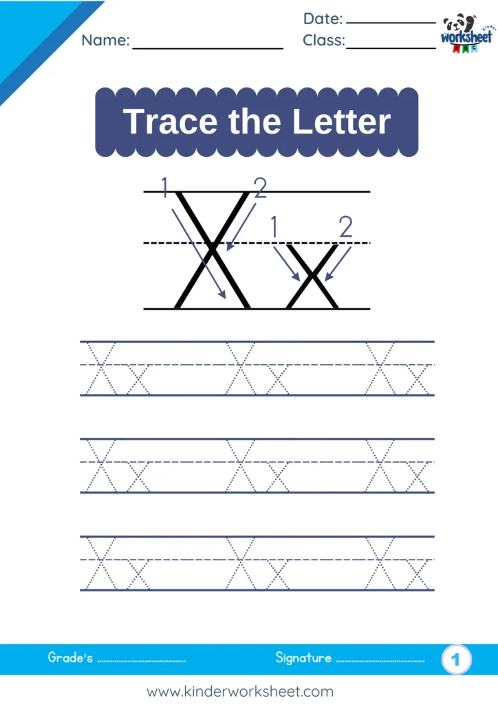 Trace the Letter X