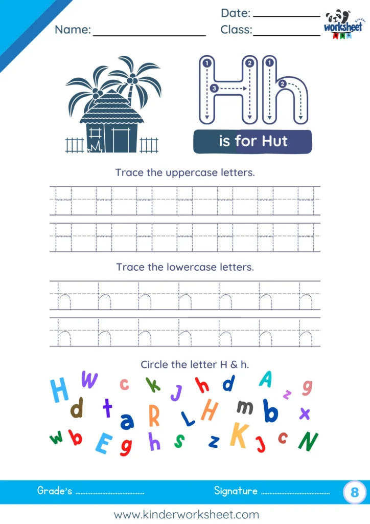 Trace the uppercase and lowercase letters.
