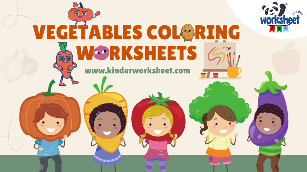 Vegetables Coloring Worksheets
