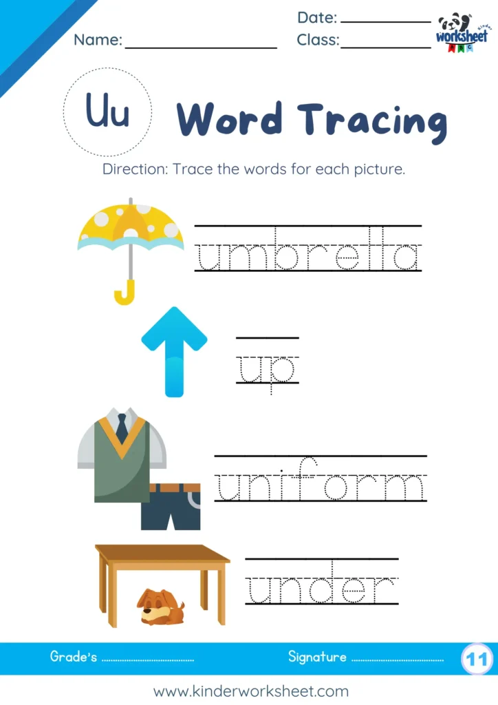 Word Tracing U