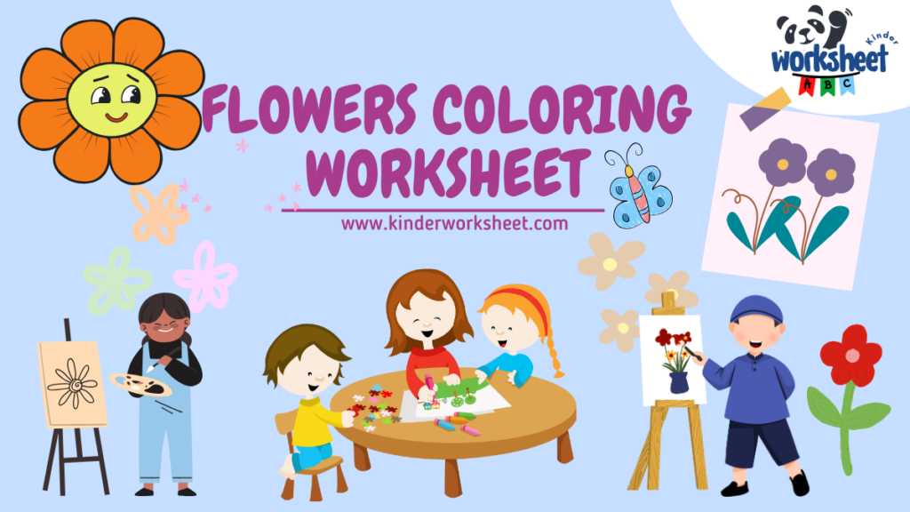 Flowers Coloring Worksheet