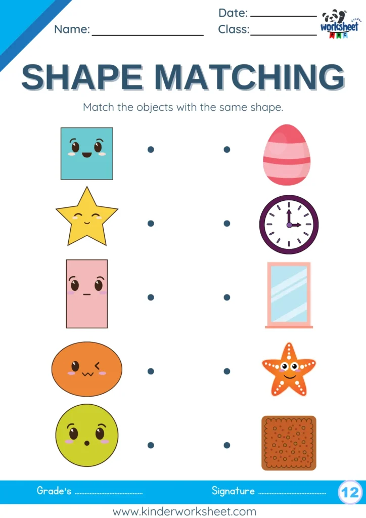 Match the objects with the same shape.