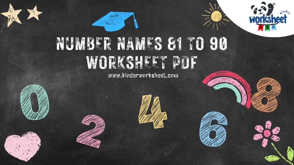 Number Names 81 to 90 Worksheet PDF